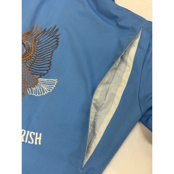 Vtg Blue Party Flight Suit "Perform Or Perish" Eagle Embroidery Mens Bowling - Picture 9 of 15